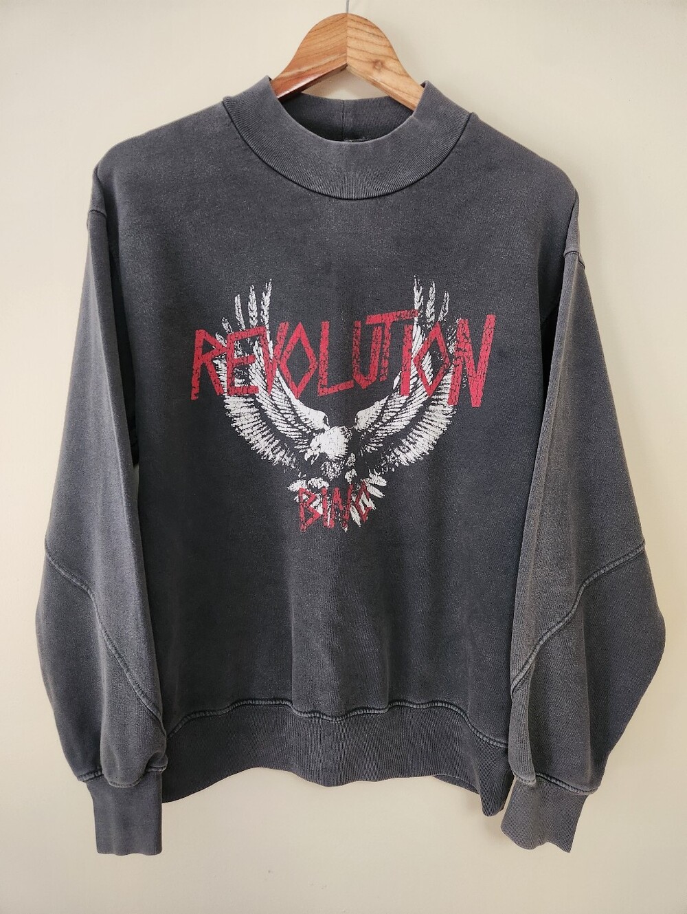Anine Bing Saint Revolution Mockneck Sweatshirt - S